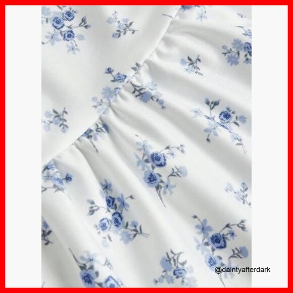 Sexy Pajama Set 2 Piece Lace Trim Cami Crop Tops and Ruched Shorts - Picture 6 of 7